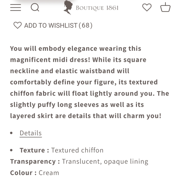 White / cream dress - Picture 5 of 5